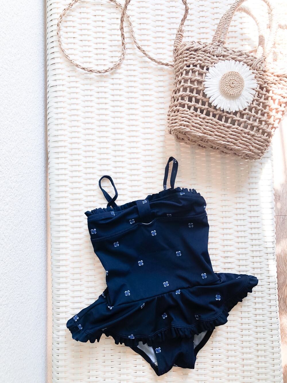 Baby Gap Floral Print Peplum skirted Swimsuit